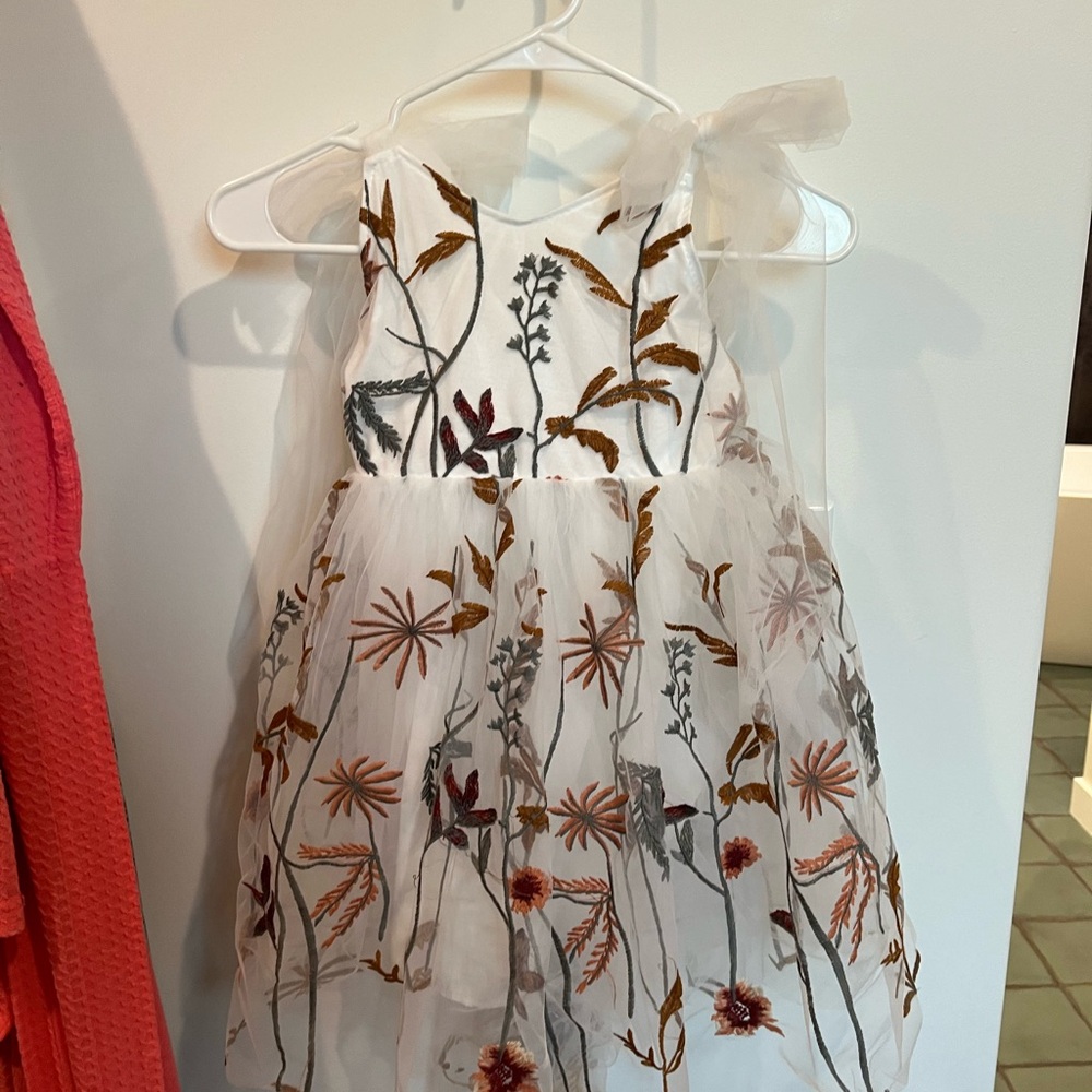 Floral Embroidered White Dress